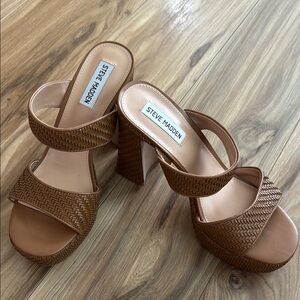 Steve Madden Brown Platform Sandals
